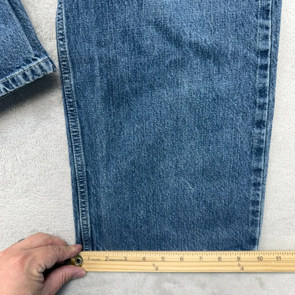 VTG Express Jeans Mens 33x32 Blue Loose Boot Fit Medium Wash Denim Baggy Y2K